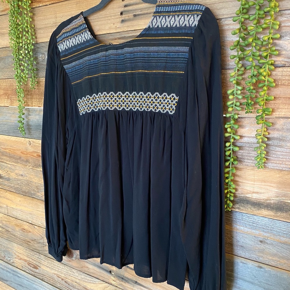 Black flowy blouse